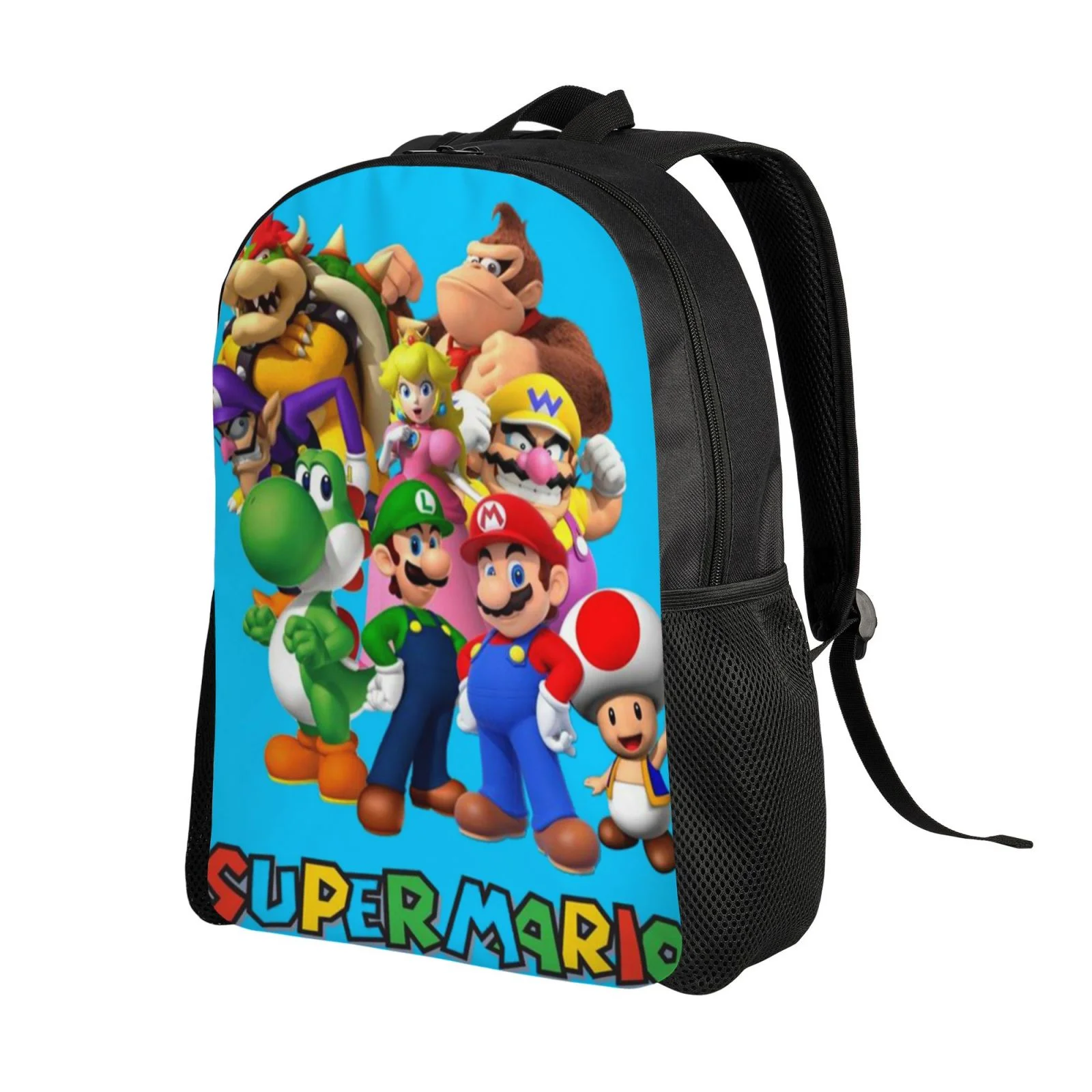 Luigi Super Mario Brother Unisex Backpack Laptop School Bag College Student Satchel Lightweight Basic Daypack For Adult Teen Kids