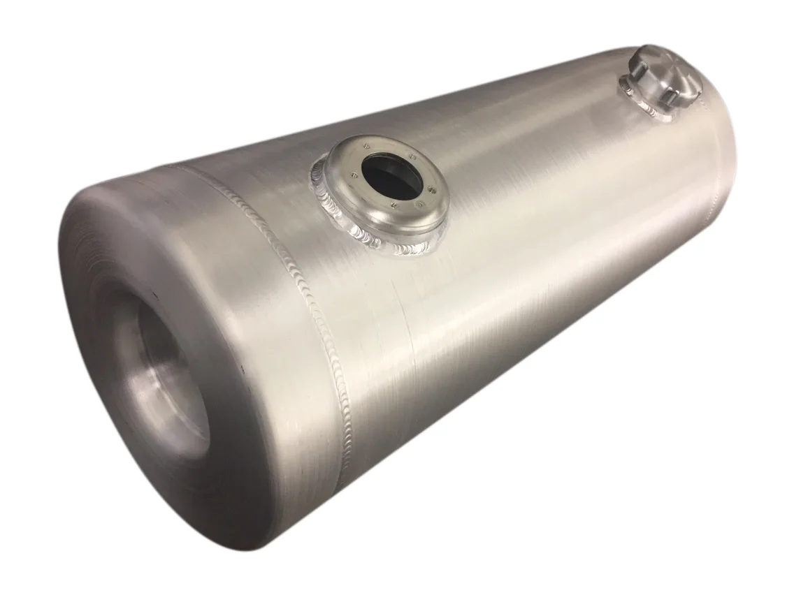 10x30 End Fill Spun Aluminum Gas Tank w/Sender Flange - 1/4 NPT