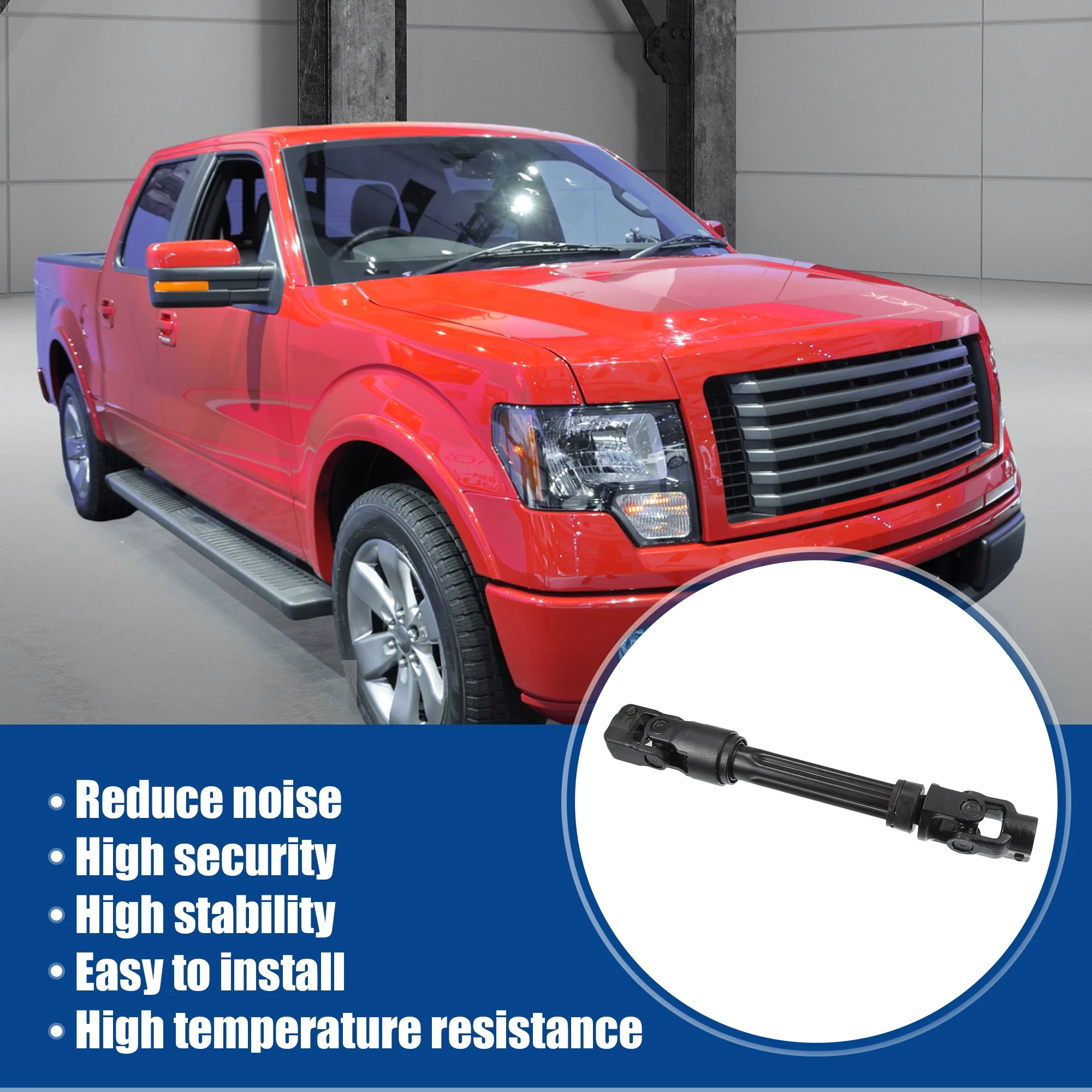 Unique Bargains Intermediate Steering Column Shaft Fit for Ford F-150 2014 No.BL3Z3B676A Black