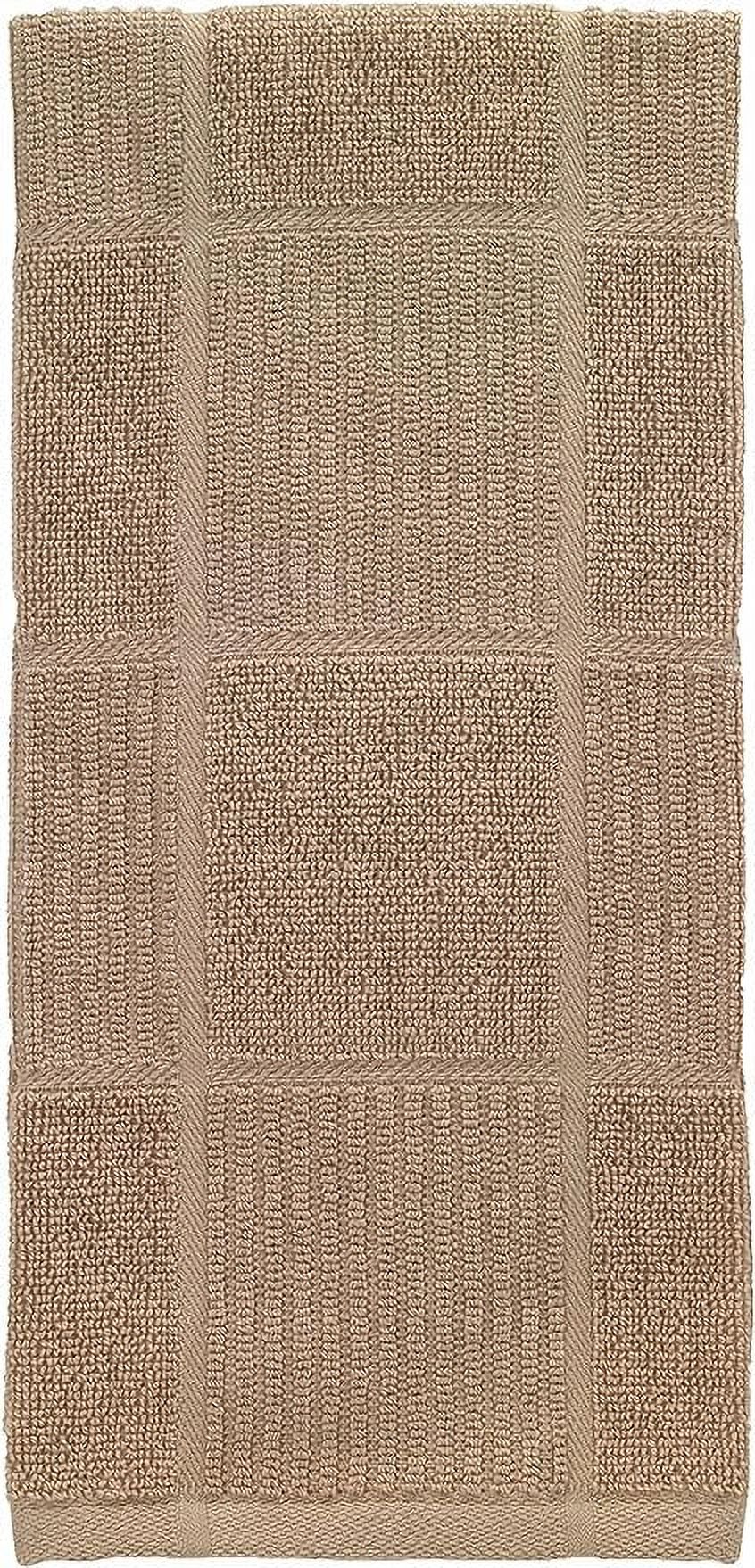 T-fal Textiles 10959 Color Parquet Design 100-Percent Cotton Kitchen Dish Towel, Sand, Solid-Single