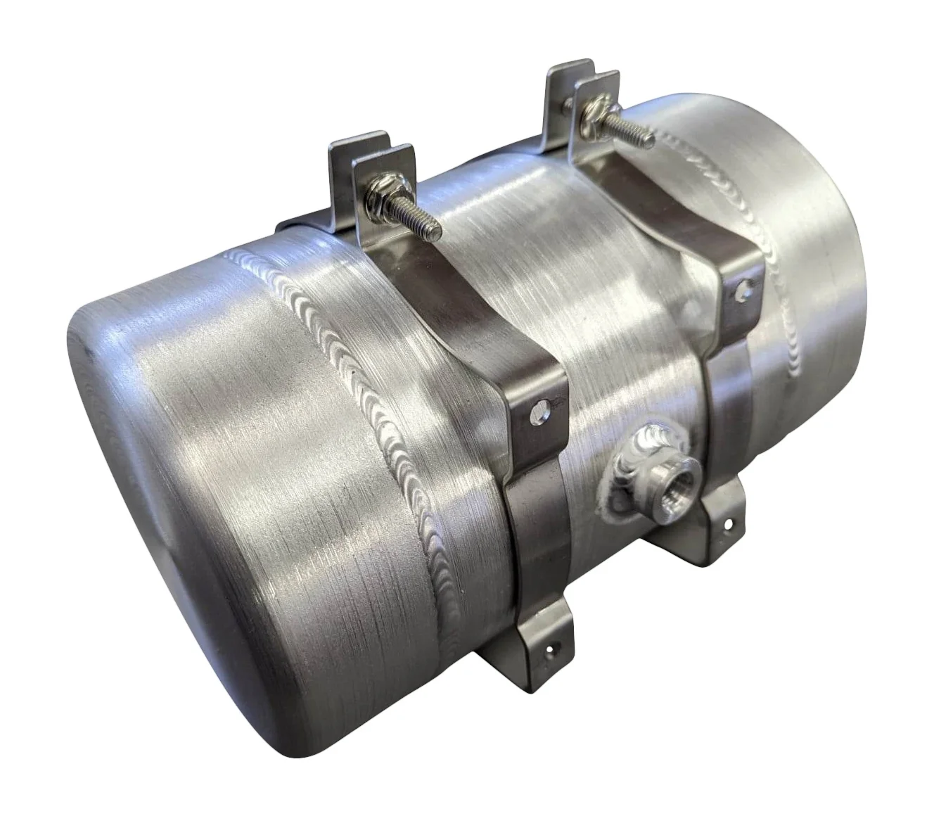 6x8 End Fill Round Spun Aluminum Gas Tank .80 Gallon - Mini Bike, GoKart