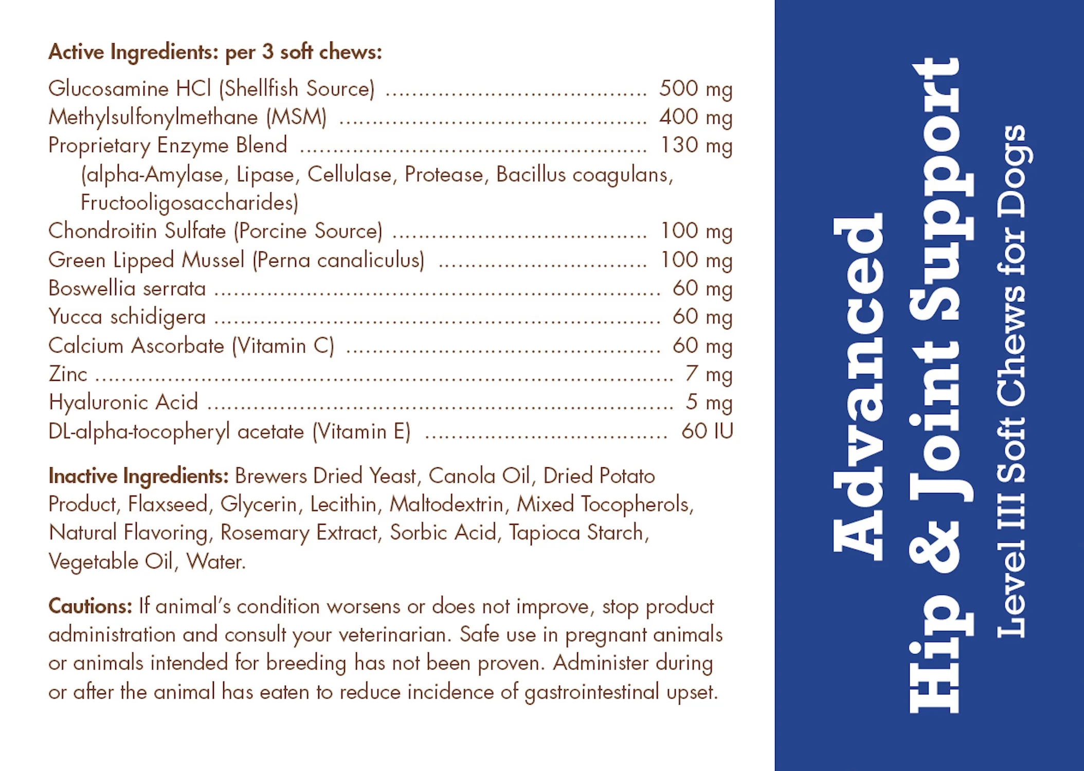 Healthy Breeds Saluki Advanced Hip & Joint Support Level III Soft Chews for Dogs 120 Count