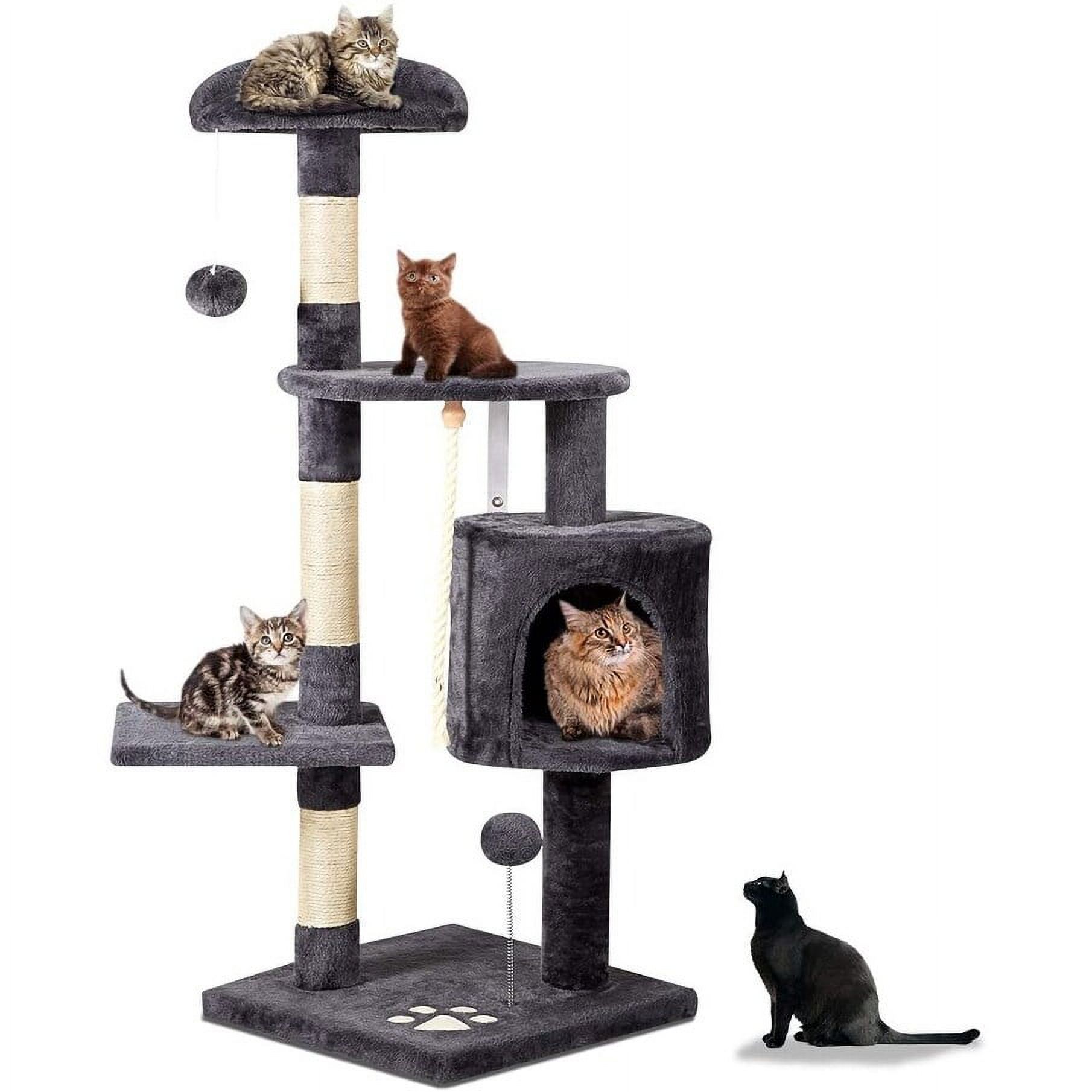 EROMMY Multi-Level Cat  Tree Tower Condo DarkGrey