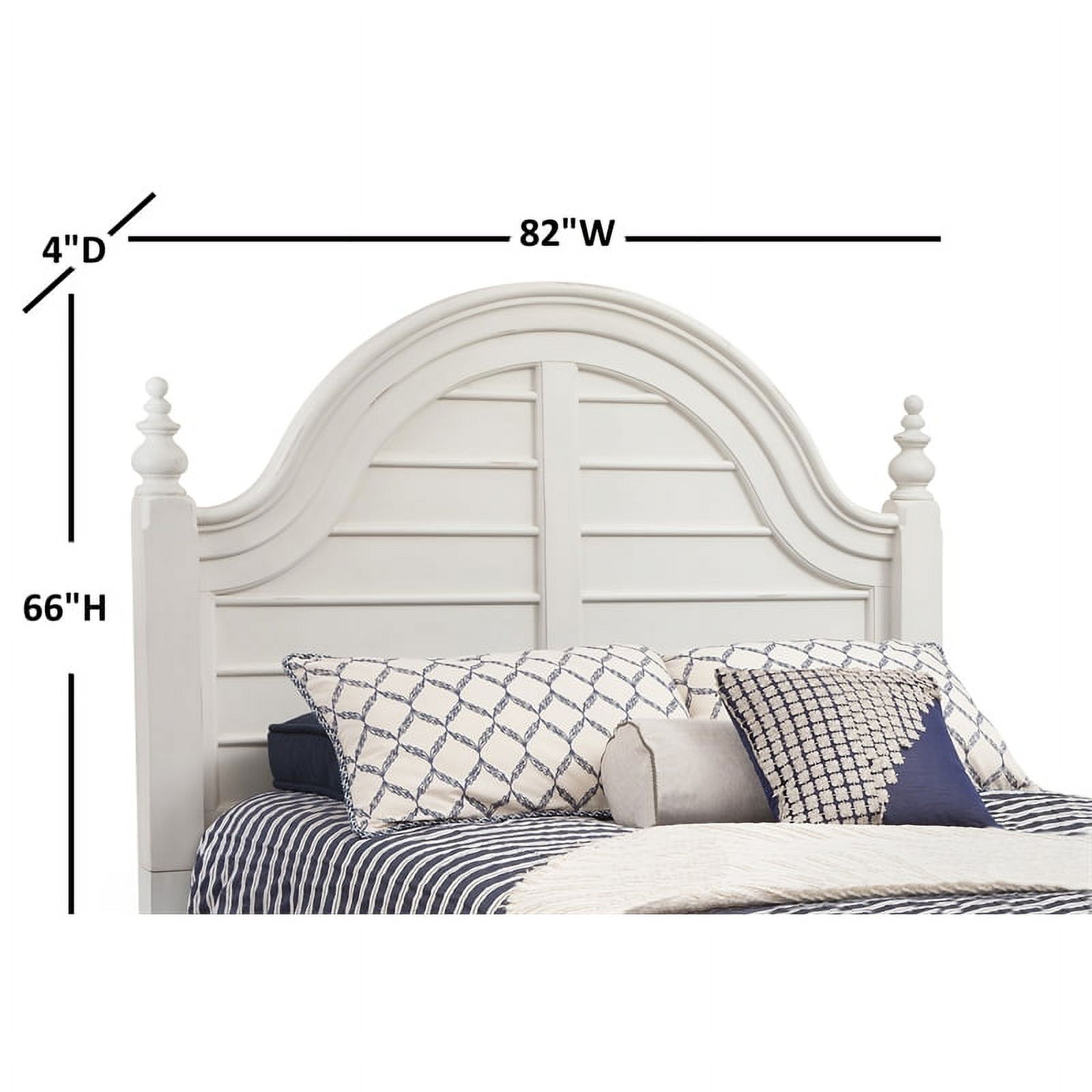 American Woodcrafters Rodanthe Dove White King Wood Panel Headboard
