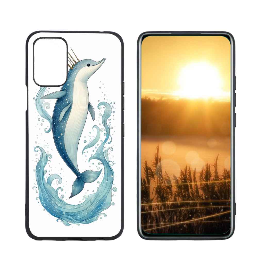 Whimsical-narwhal-dances-2 phone case for LG K42 for Women Men Gifts,Flexible Painting silicone Shockproof - Phone Cover for LG K42