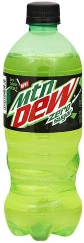 New Mountain Dew Zero Sugar 20Oz Bottle, 6 Pack