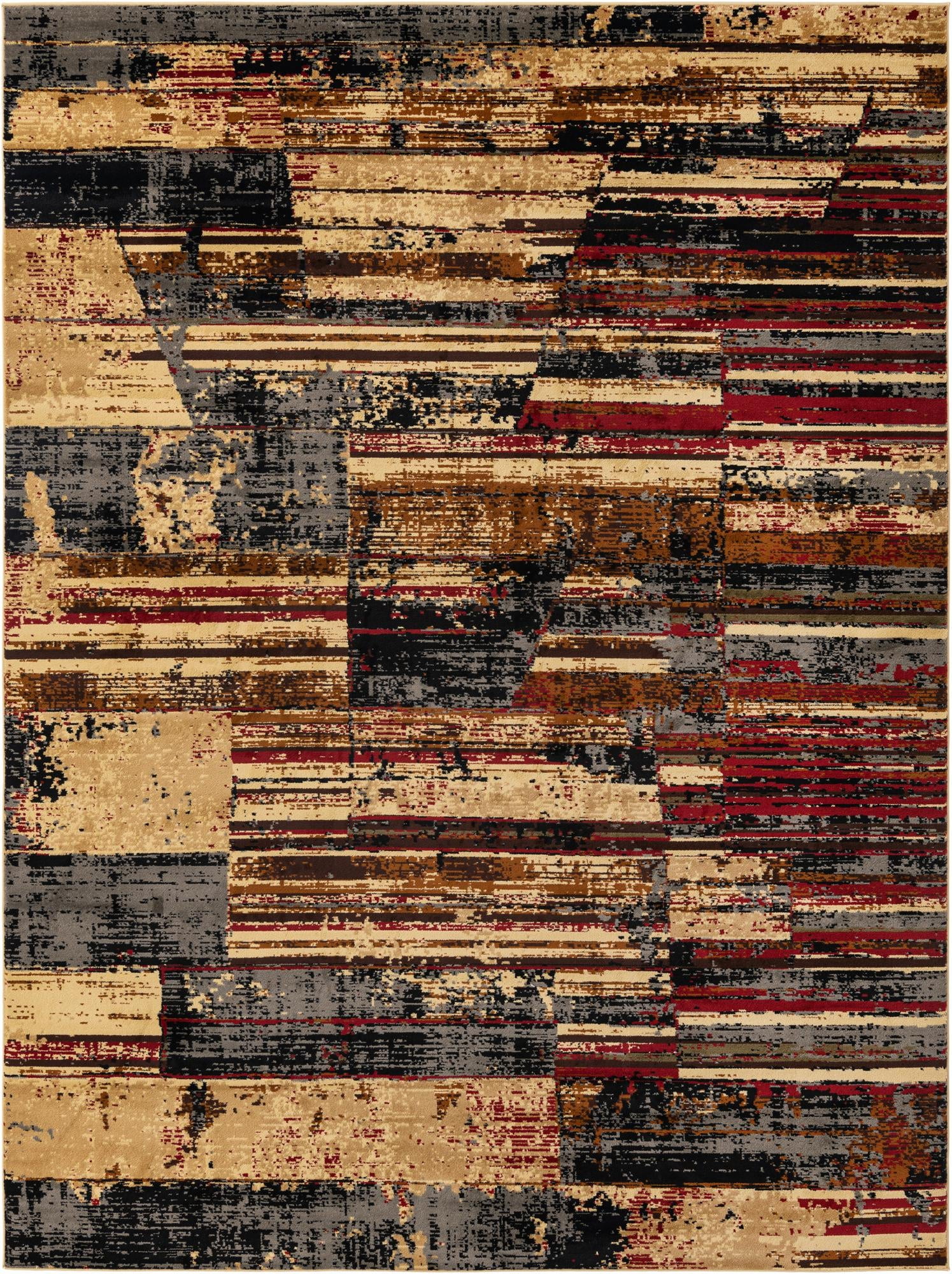 Rugs.com Saturn Collection Rug – 9' x 12' Multi Medium Rug Perfect For Living Rooms, Large Dining Rooms, Open Floorplans