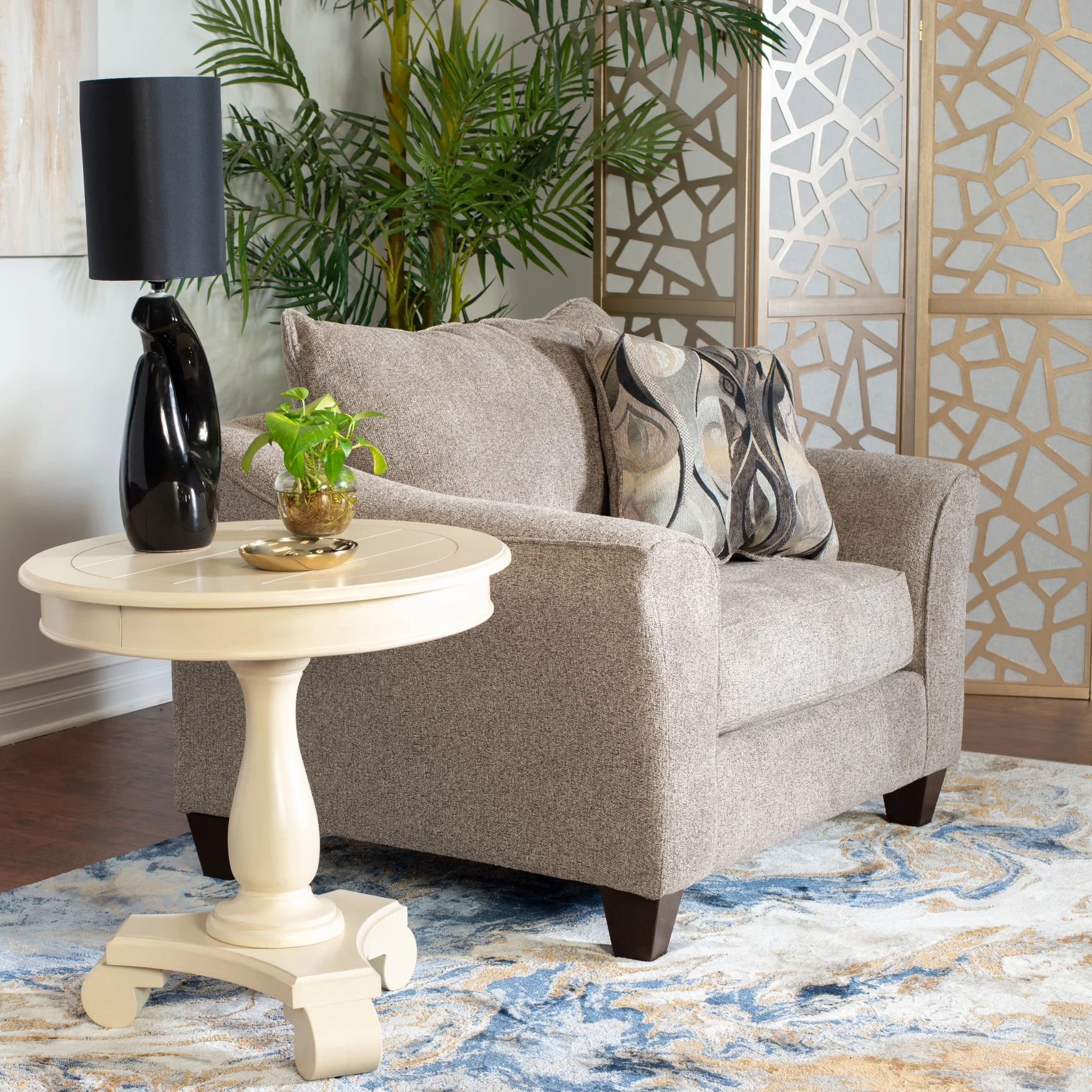 Roundhill Furniture Camero Fabric Pillowback Accent Chair