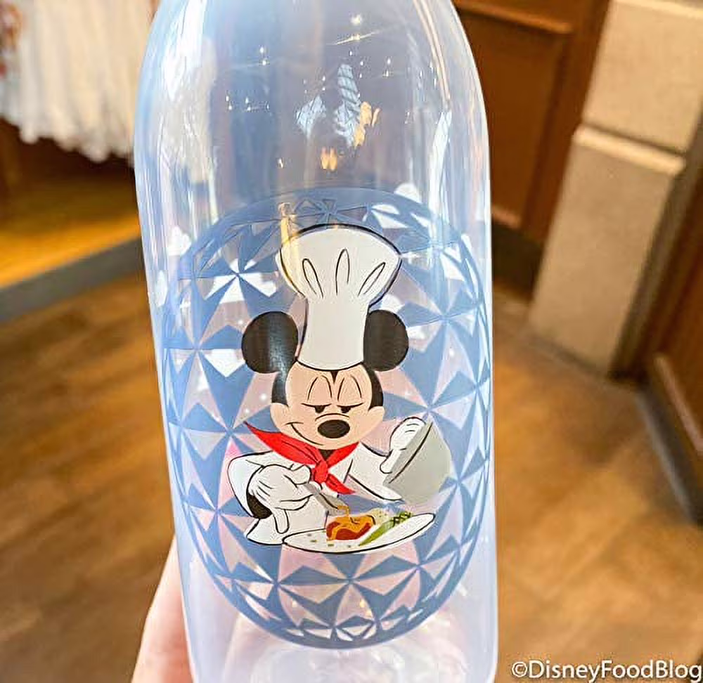 chef mickey spaceship earth milk bottle shaped water bottle