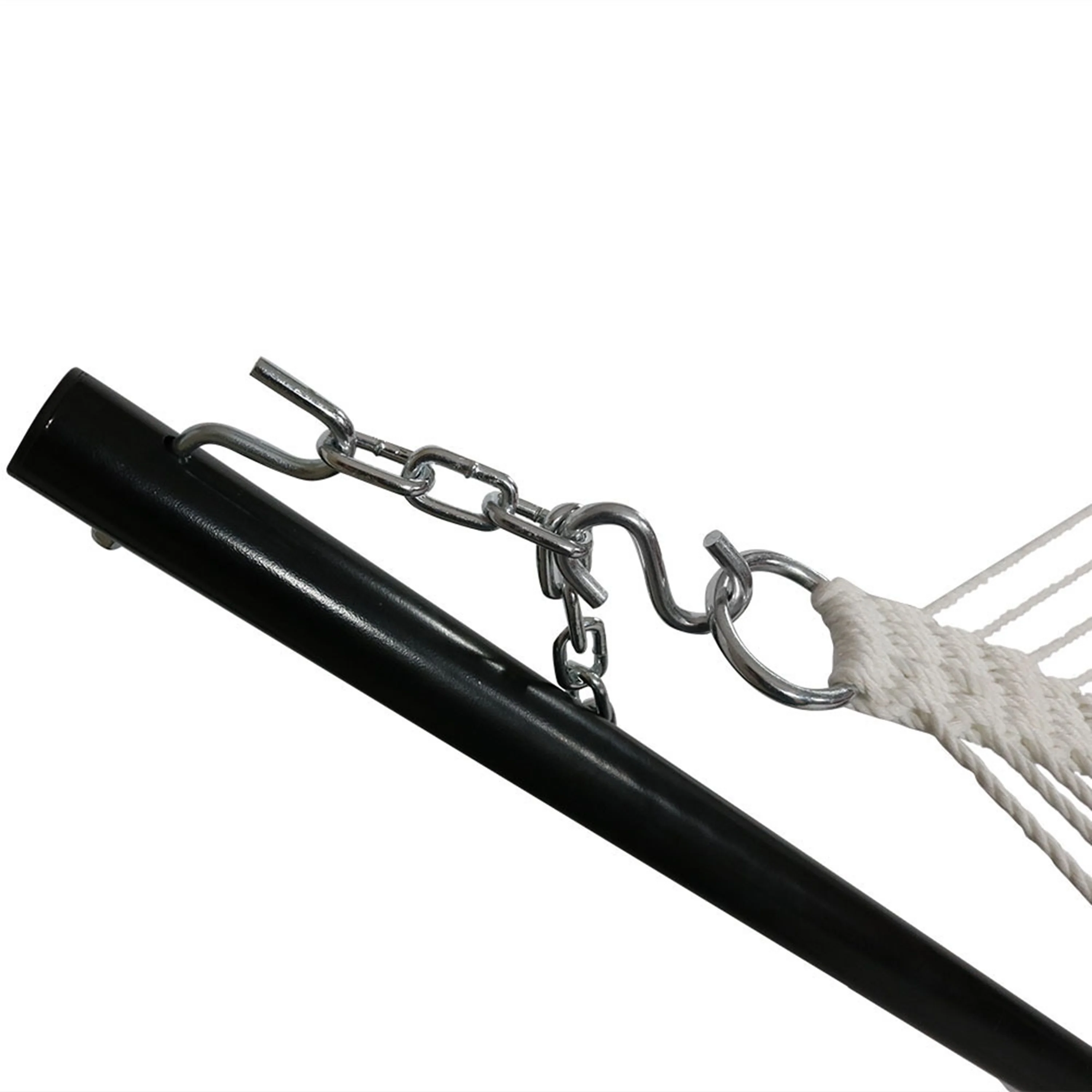 Sunnydaze Quilted Fabric 2-Person Hammock with Pillow and Stand - Red