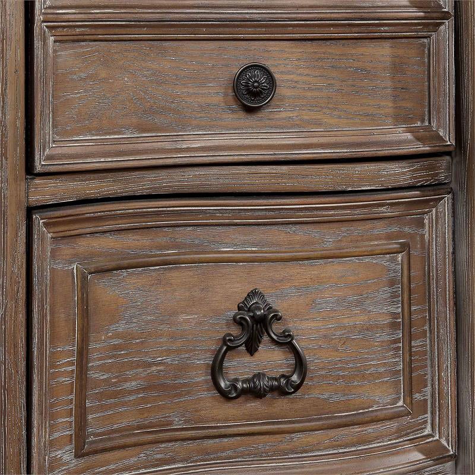 Furniture of America Racha Transitional Wood 9-Drawer Dresser in Natural Tone