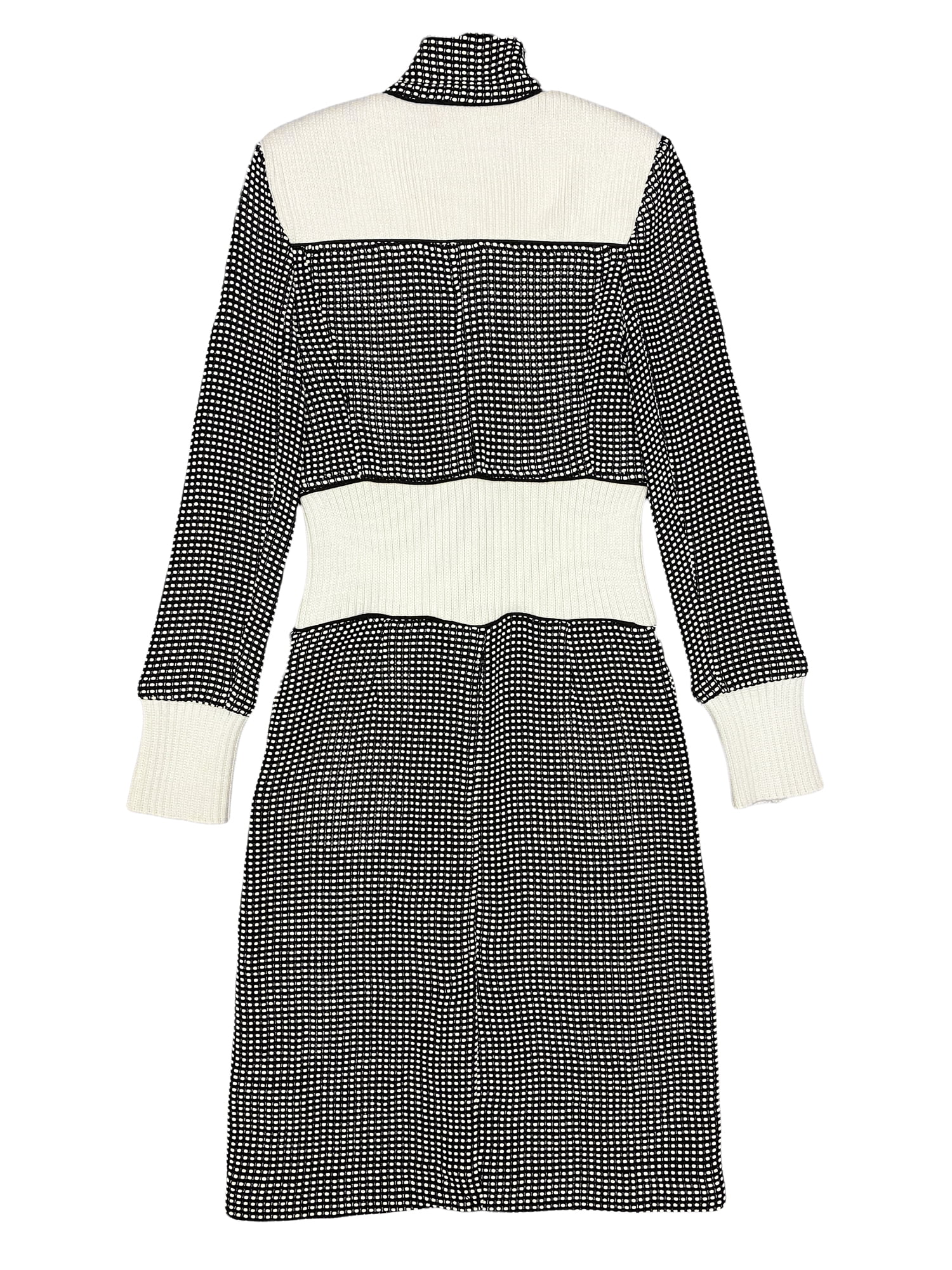 Hanley Mellon Women's Polka Dot Tweed Trench Coat 0 Black