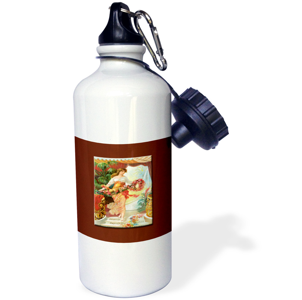Lazells Exquisite new Perfume Persian Bouquet With Woman with Roses in a Tent 21 oz Sports Water Bottle wb-153656-1