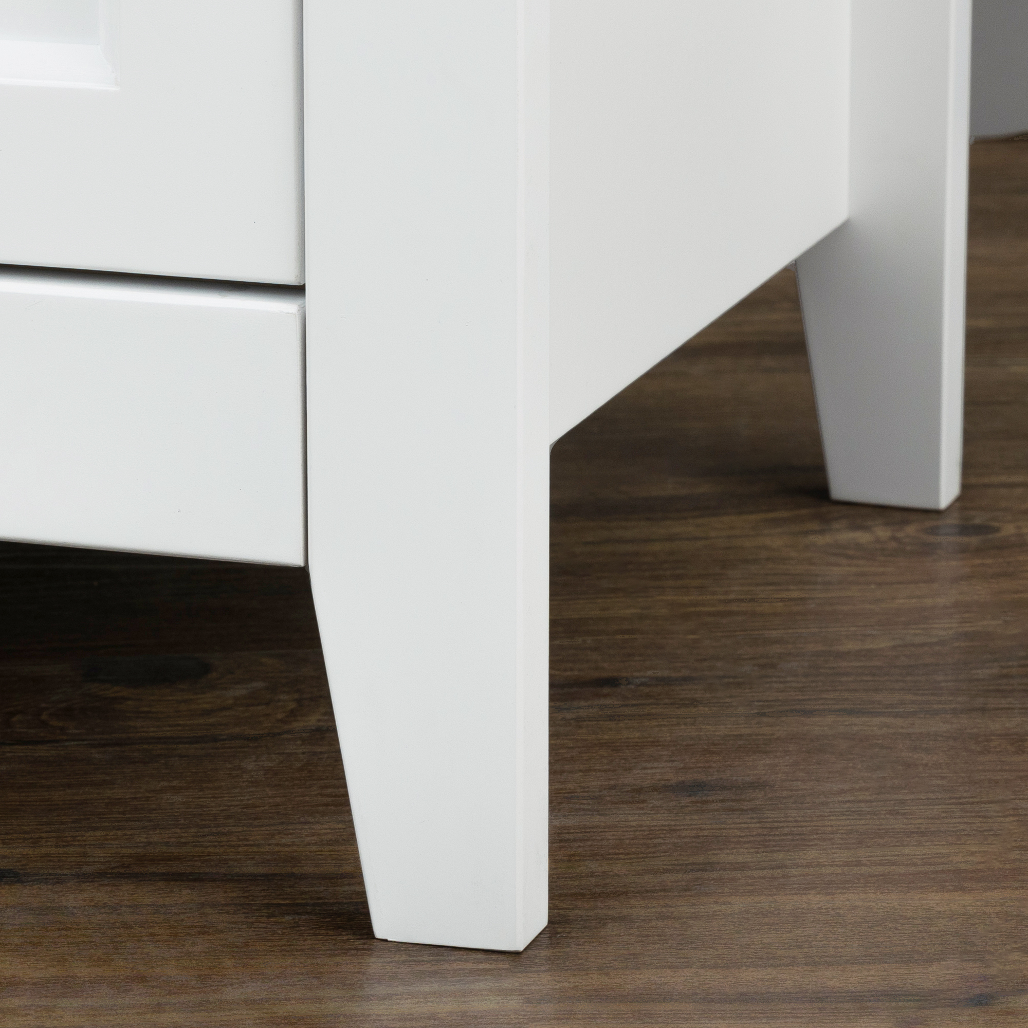 Retro Solid Wood Spray-Painted Dresser Bar, Buffet Cabinet - White, Dining/Living Room, Kitchen - Pack of 1