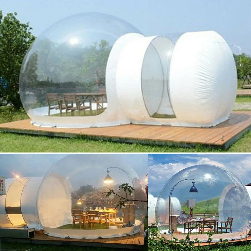 FETCOI 3 Meter Inflatable Tent Transparent Bubble Tent Eco Home Tent + Air Blower