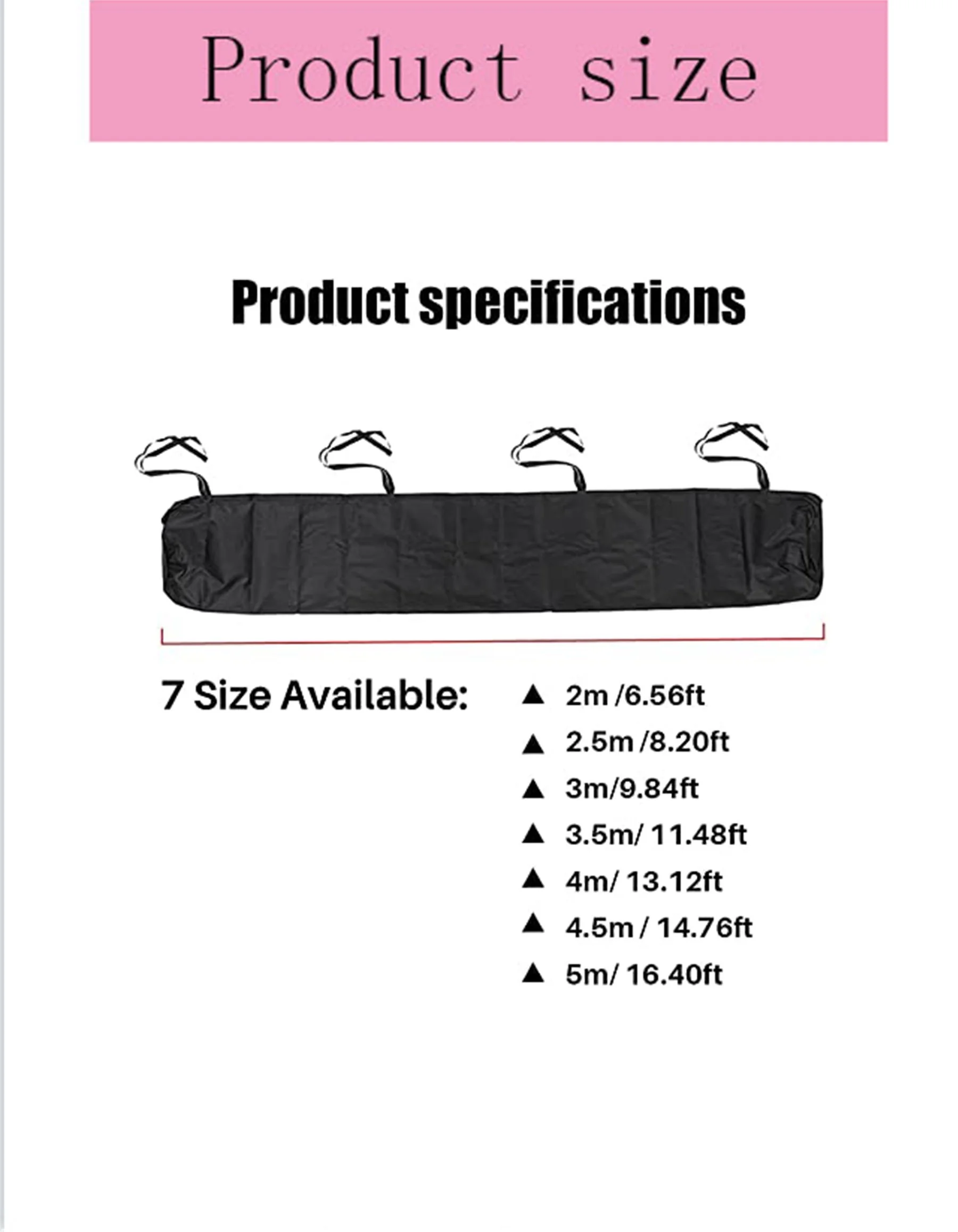 Outdoor Awning Protective Cover, Patio Awning Protective Cover, Retractable Roller Blind Cover, 300D Oxford Cloth Dust Waterproof Awning Protective Cover Rain Canopy Cover 350cm