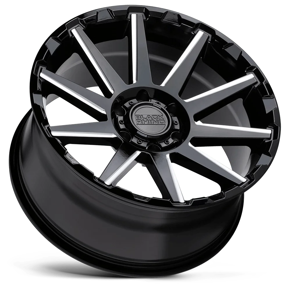 Black Rhino Cast Aluminum Rim BRTYN 18X9.5 5X5.5 G-BLK-MILL 2MM, 1895TYN025140B78