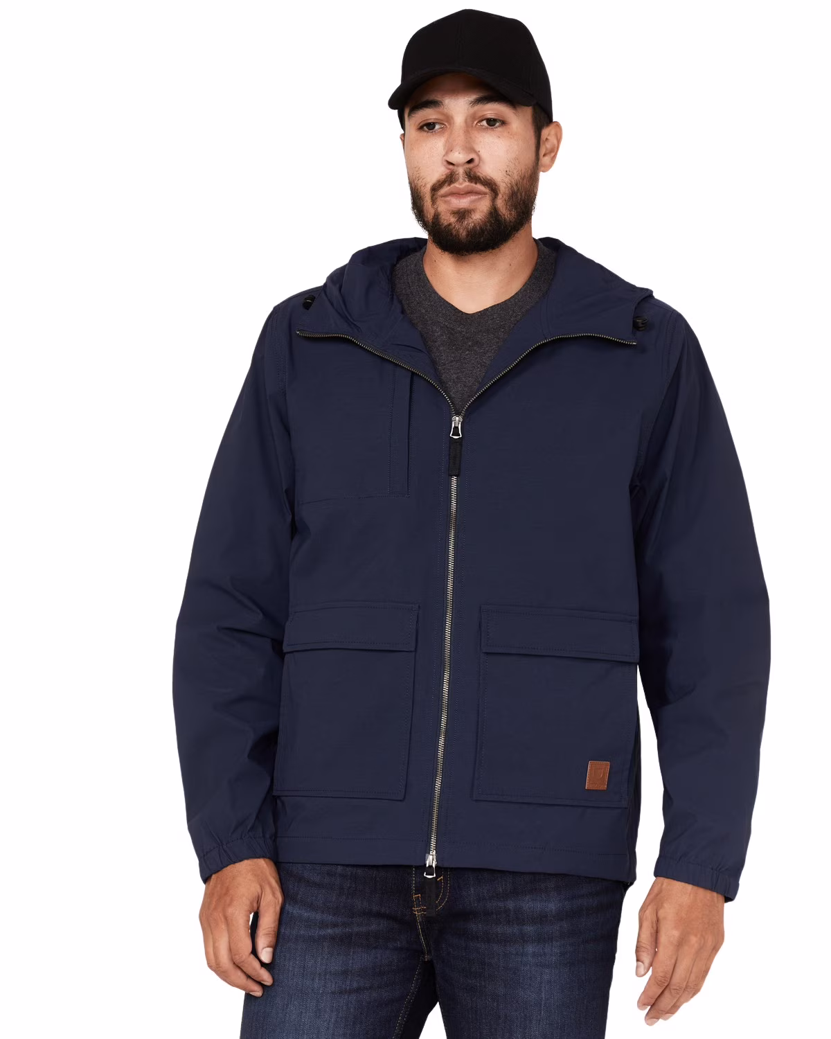 Brixton Men's Utility Packable Parka Jacket Navy Medium  US