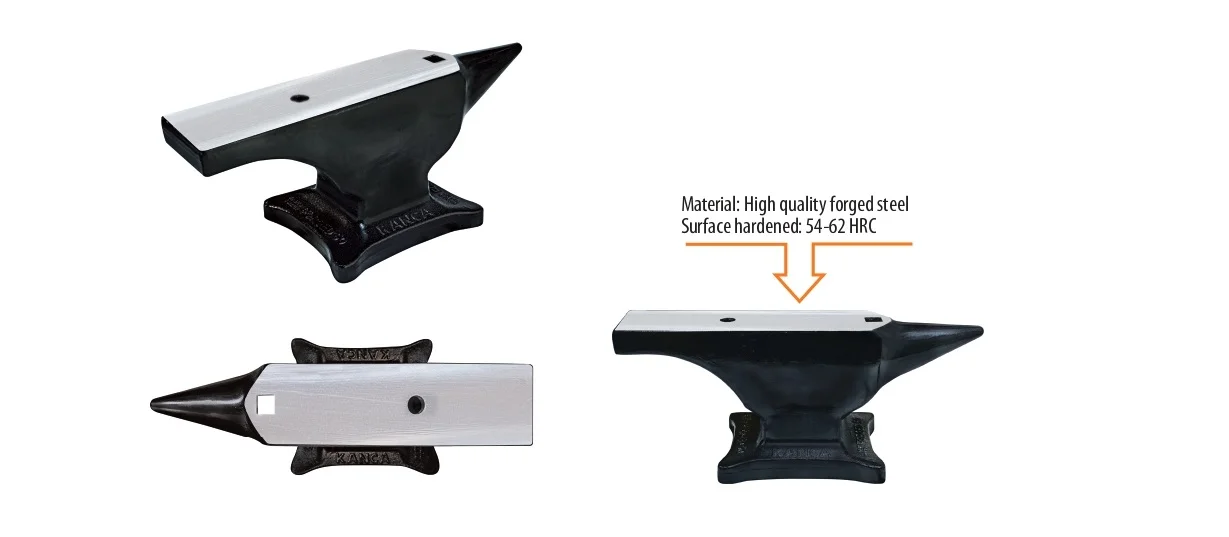 KANCA UNI-50 Drop Forged Blacksmith Anvil 110 Lb Induction Hardened Surface