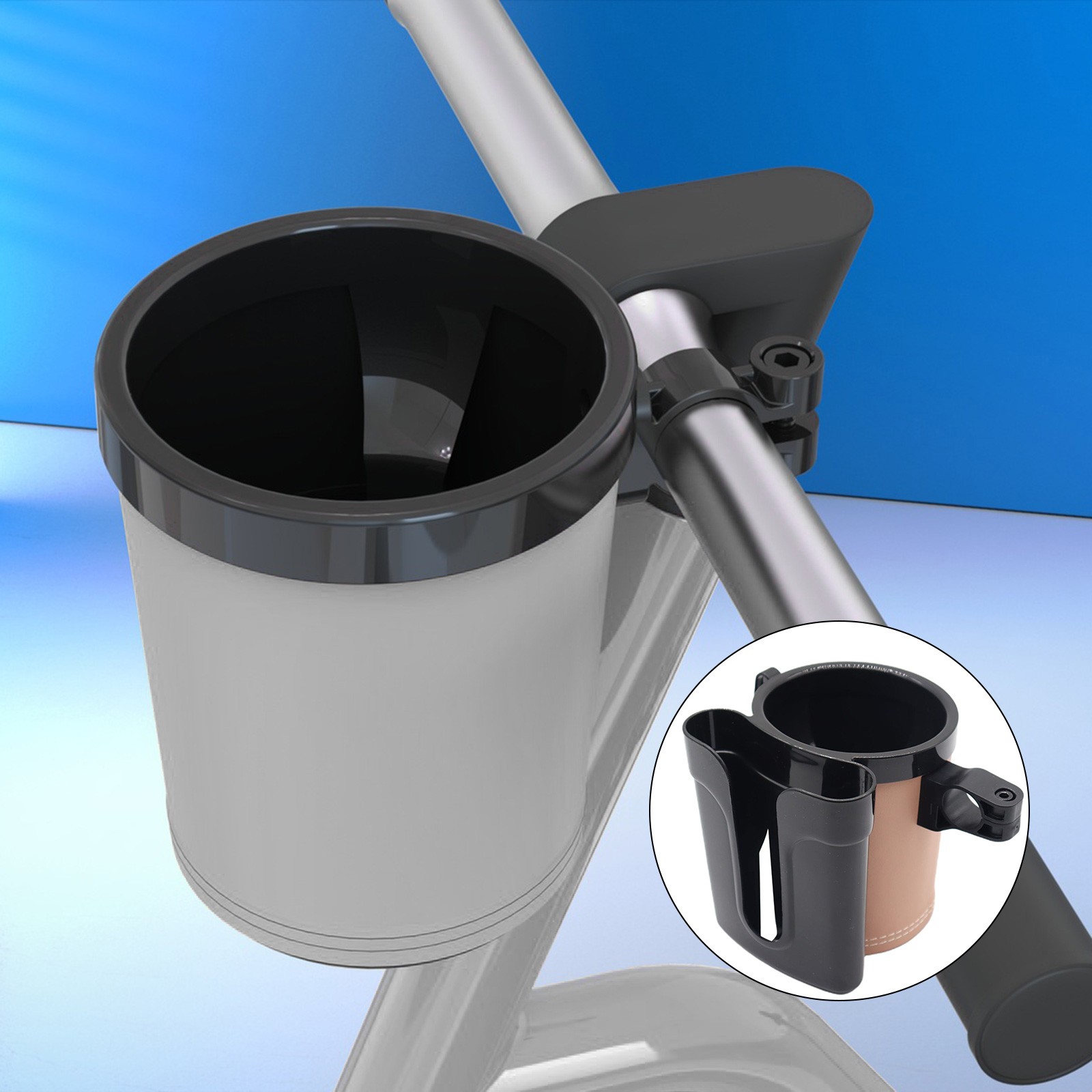 Bike Cup Holder Bike Water Bottle Holder Handlebar with Cell Phone Keys Bike Cup