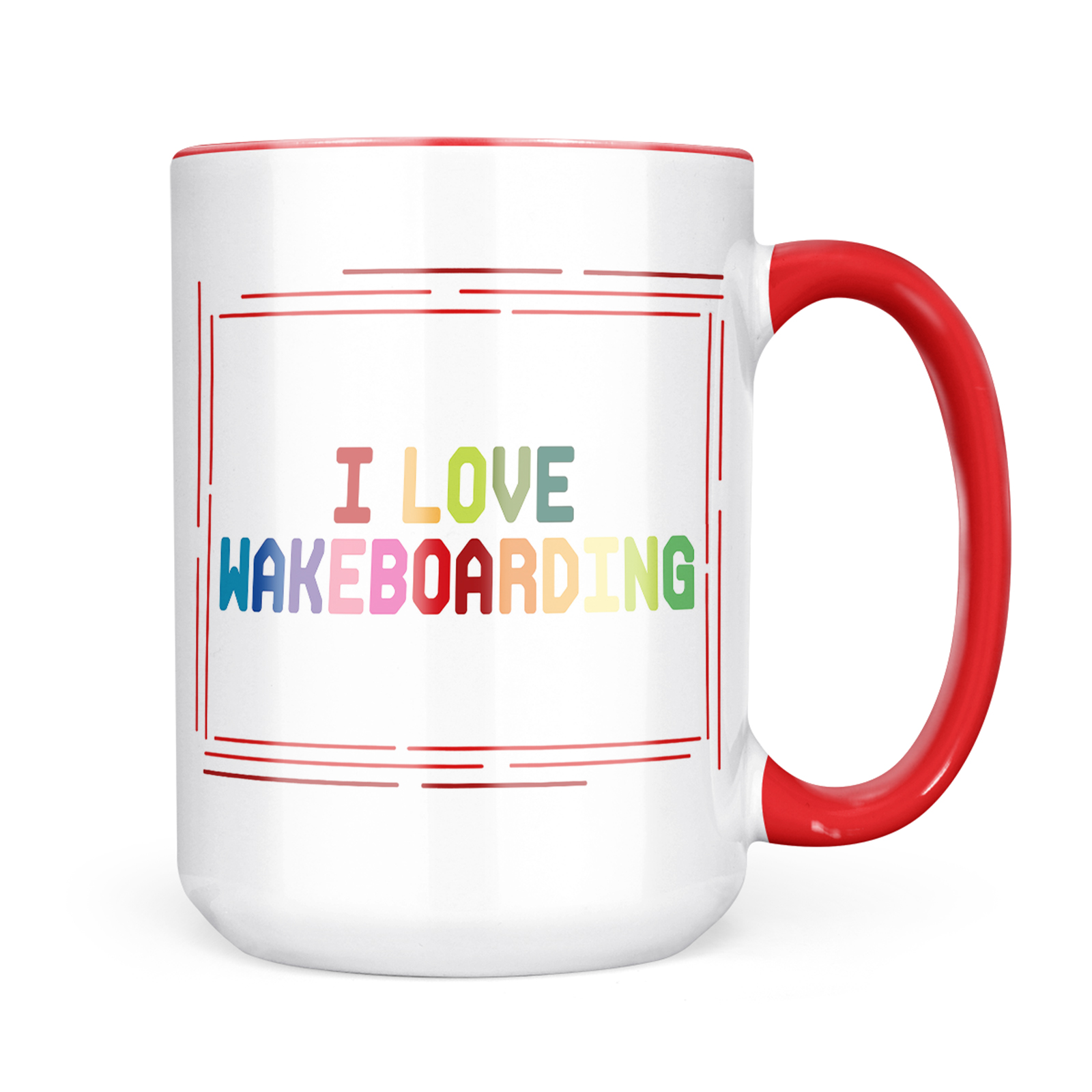 Neonblond I Love Wakeboarding, Colorful Mug gift for Coffee Tea lovers