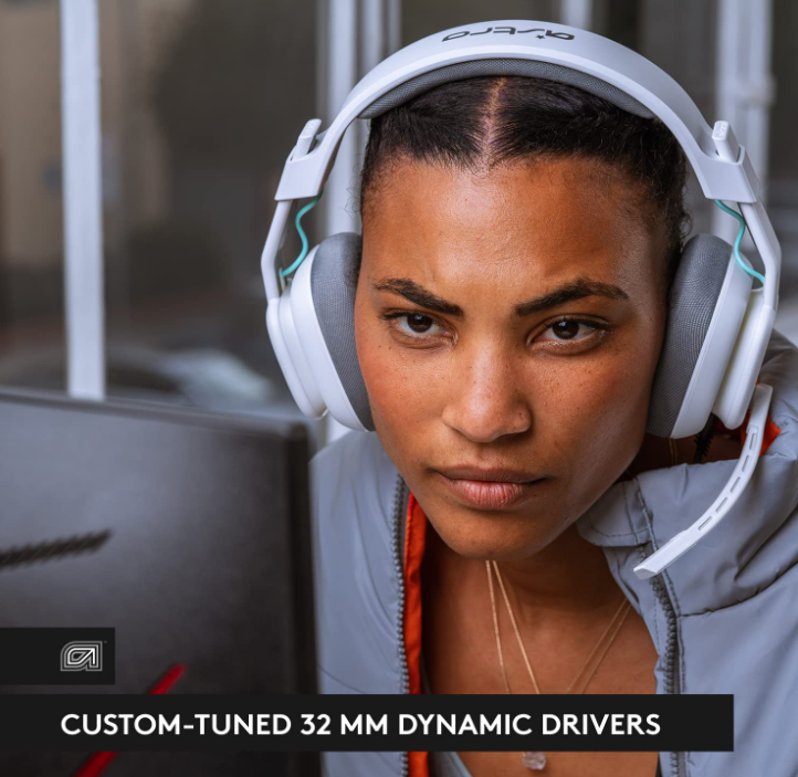 Restored Logitech Astro A10 Gen 2 Wired Headset for PlayStation/PC (White)( Like New) (Refurbished)