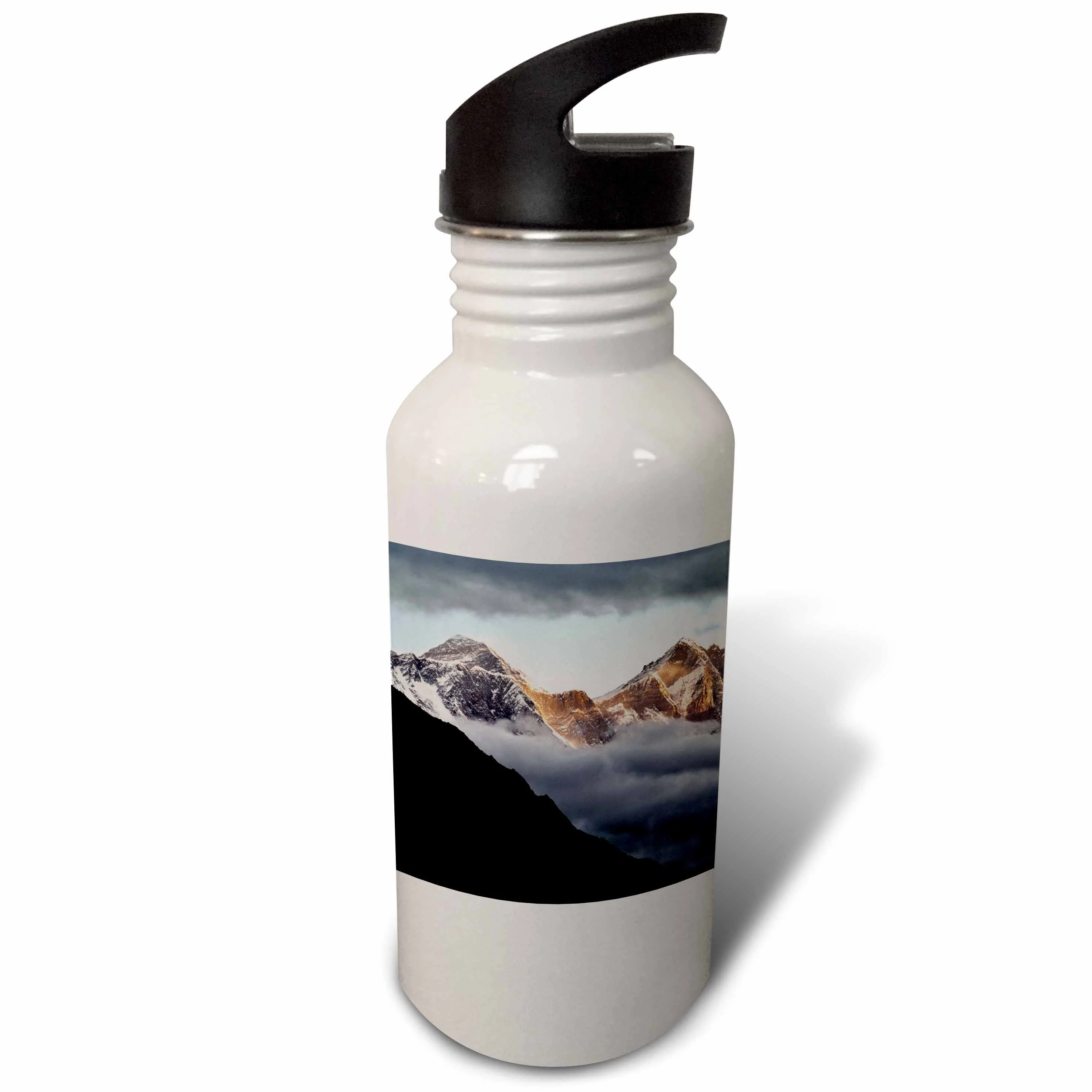 Nepal, Sagarmatha NP, Mt. Everest, Lotse and Nuptse-AS26 RER0071 - Ric Ergenbright 21 oz Sports Water Bottle wb-73851-1