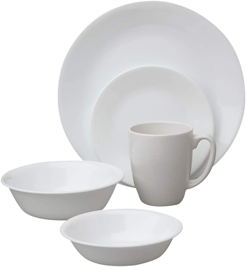 Livingware Winter Frost White 30-Piece Dinnerware Set, Service for 6