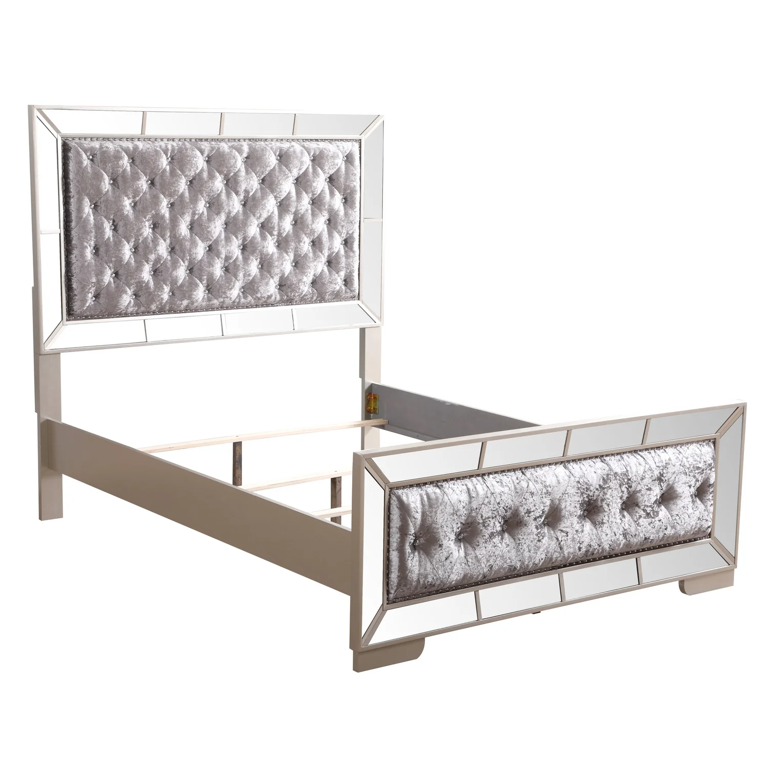 Maykoosh Rustic Refinement G8105A-QB Queen Bed , Silver Champagne