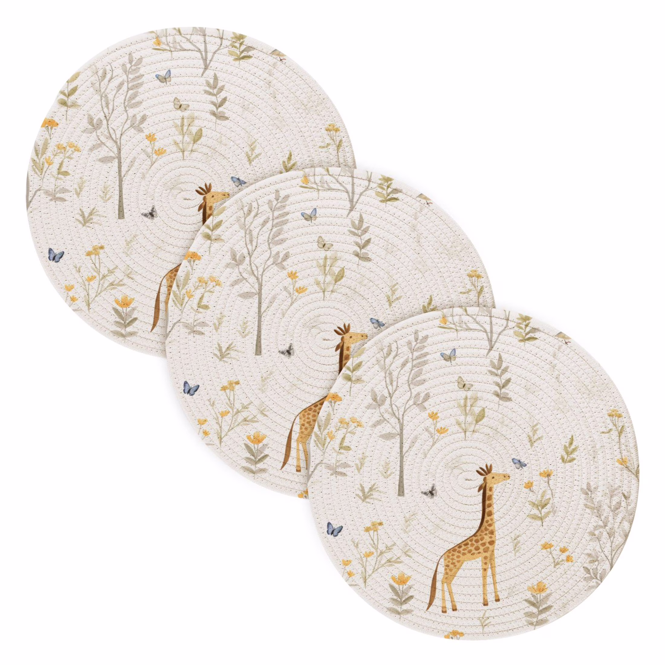 Giraffe in Trees 3 PCs Pot Holders Trivets Kitchen 15