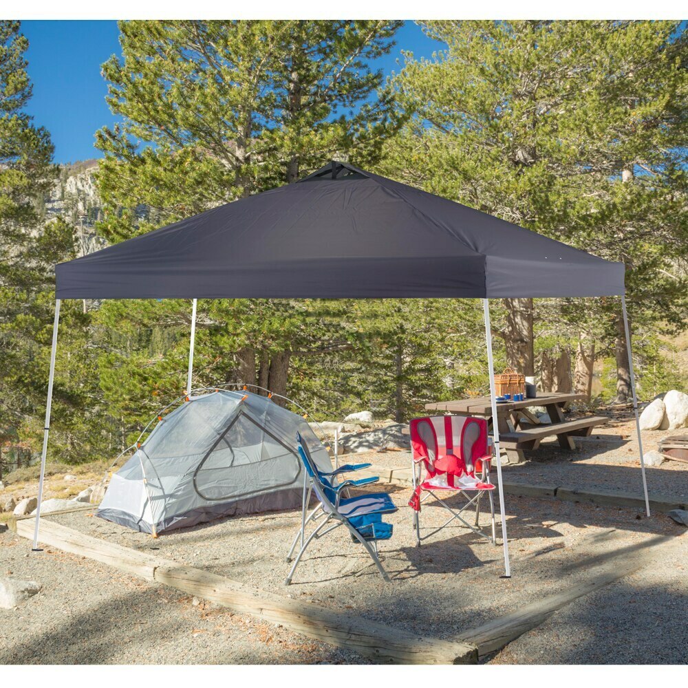 Ashford 11' x 11' One-Touch Pop-Up Gazebo with Powder-Coated Steel Frame Pushpin Legs