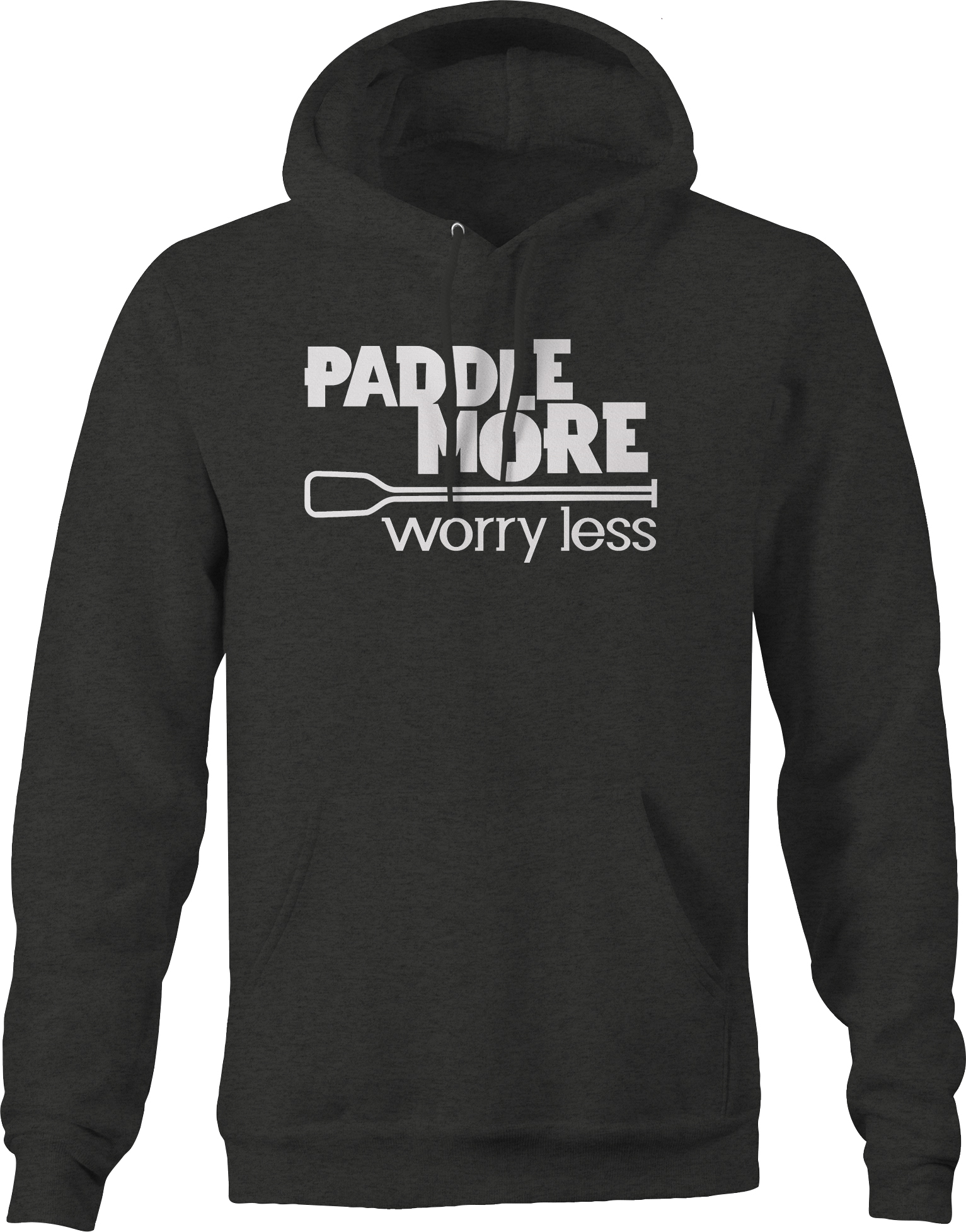 Paddle more worry less water paddle boarding Sweatshirt for Men Small Dark Gray