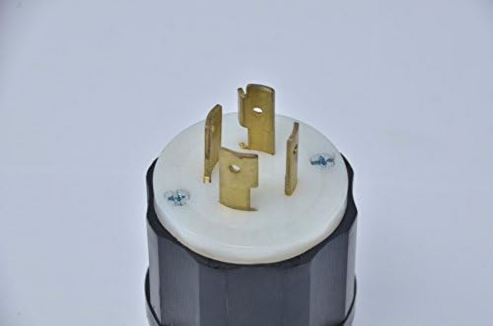 2431 20 Amp, 480 Volt 3-Phase, NEMA L16-20P, 3P, 4W, Locking Plug, Industrial Grade, Grounding - Black-White