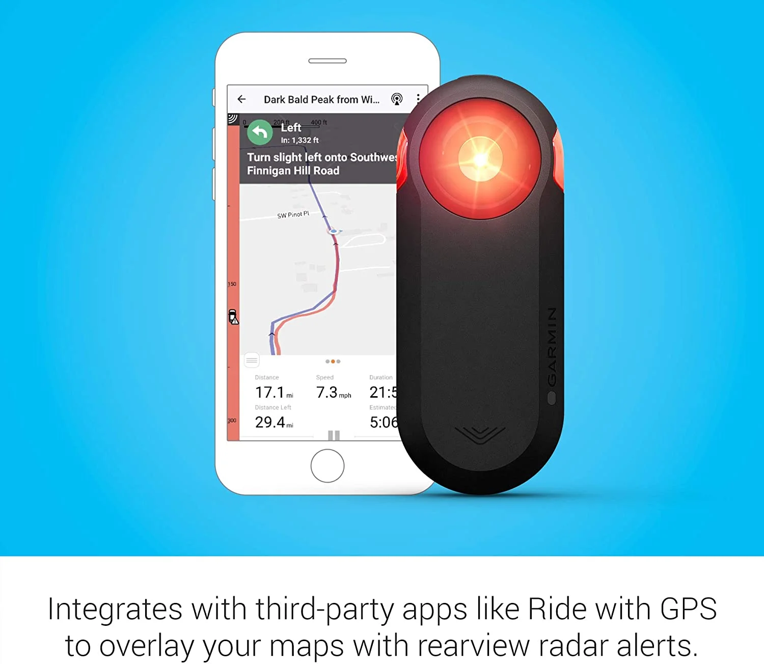 Garmin Varia RTL515 Cycling Rearview Radar with Wearable4U Cycling Multi Tool