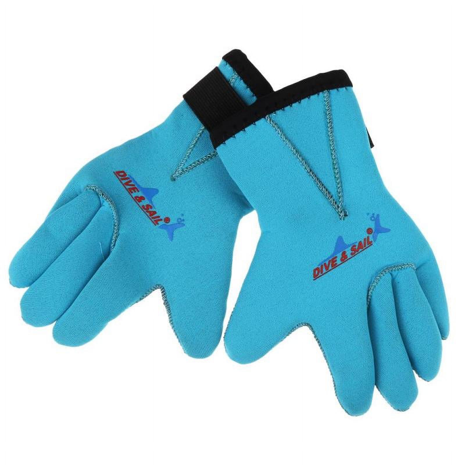 3mm Neoprene Kids Children Skid- Scuba Diving Swim Surf Wetsuit Gloves - Blue, as described