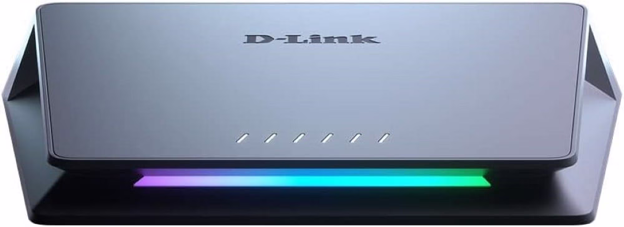 D-Link 6-Port 10GB & 2.5GB Unmanaged Gaming Switch with 1 x 10G, 5 x 2.5G - Multi-Gig, Network, Fanless, Plug & Play, Colored Indicator (DMS-106XT)