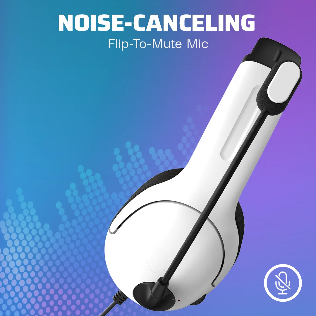 PDP AIRLITE Wired Headset: Frost White - PlayStation, PlayStation 5 PlayStation 4