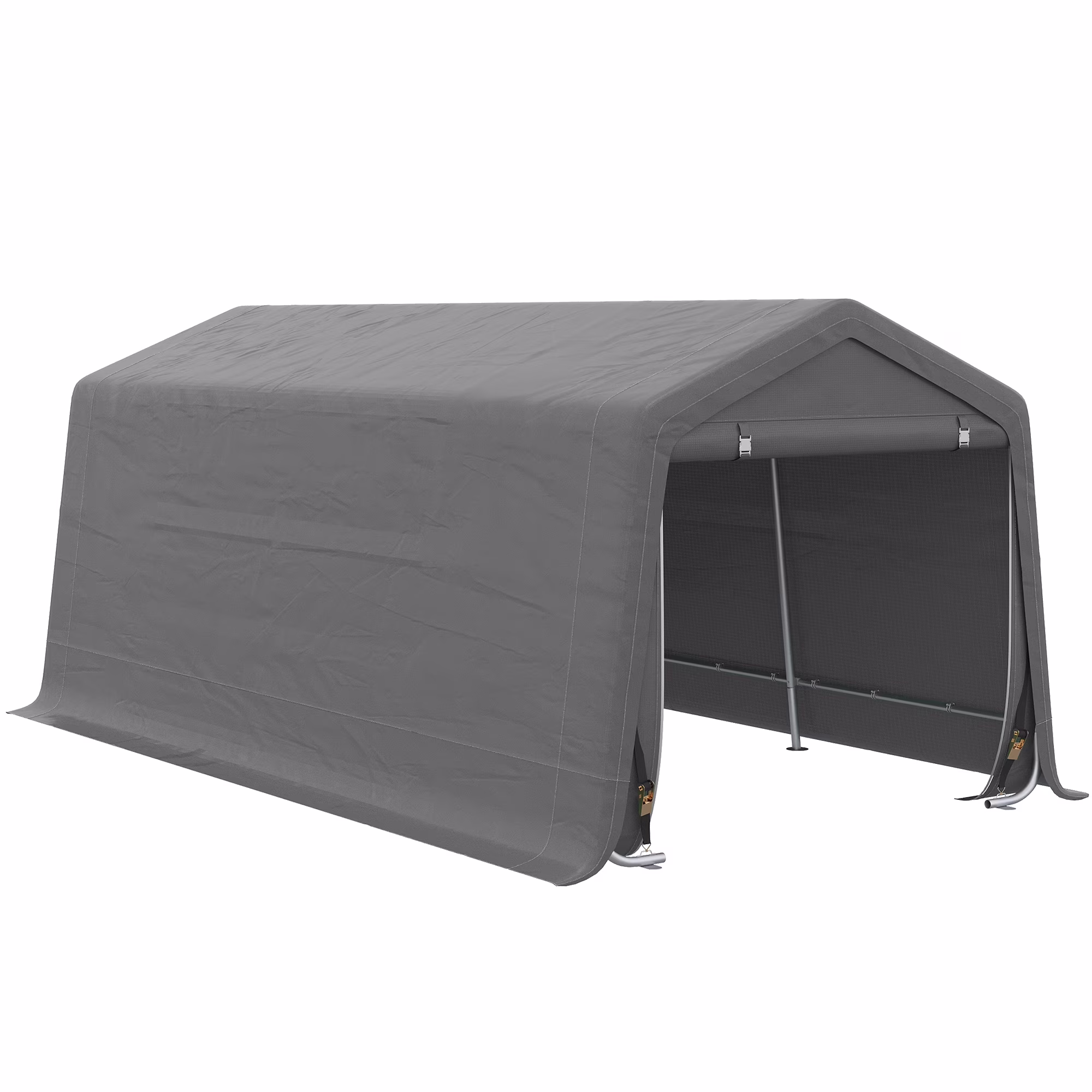 Outsunny Carport Heavy Duty Truck SUV Garage Cover Canopy, Gray