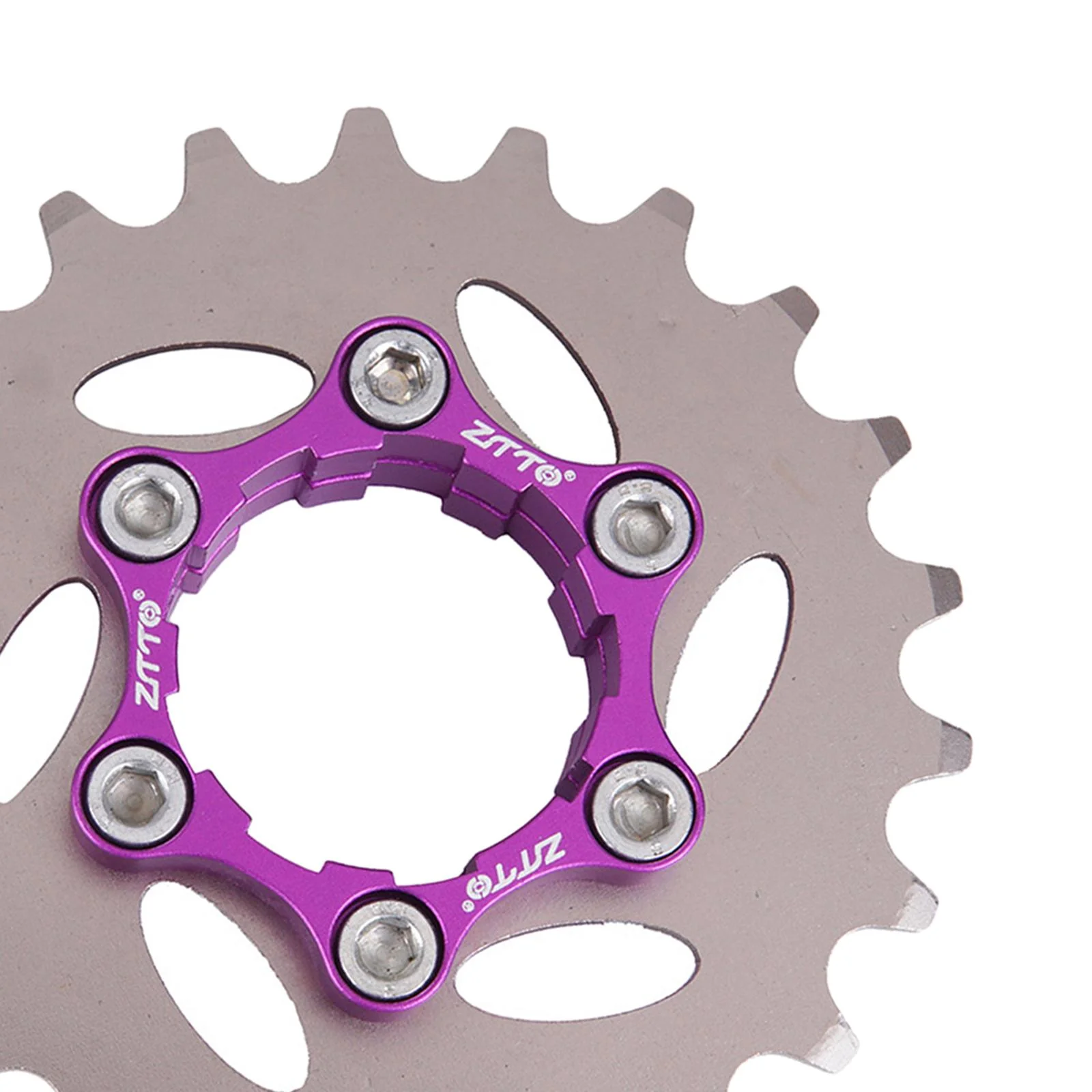 Bicycle Single Cassette Cog with Lockring, Spacers set MTB Fixed Gear Adapter 17-32T Hub Refit Parts - 22T