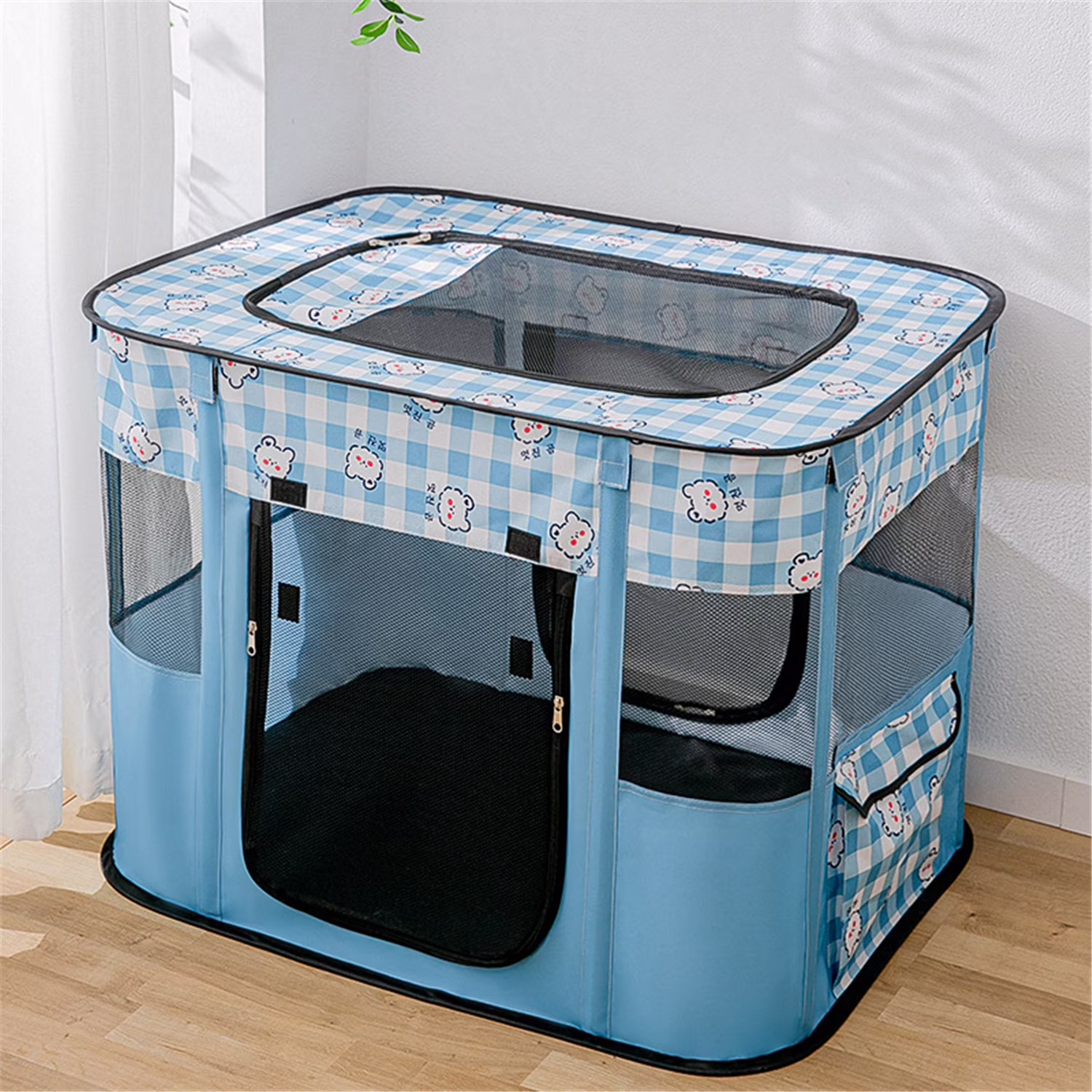 Portable Foldable Cat Playpen ​Collapsible Crates Kennel Playpen for Dog cat and Rabbit &Travel playpen Outdoor or Indoor