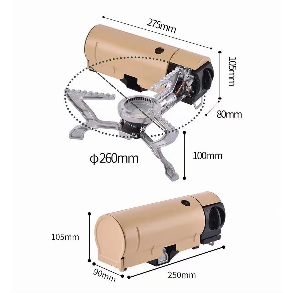 Ametoys Portable Collapsible Stove Burner  2600W with Carrying Bag for Outdoor Backpacking Hiking and Picnic