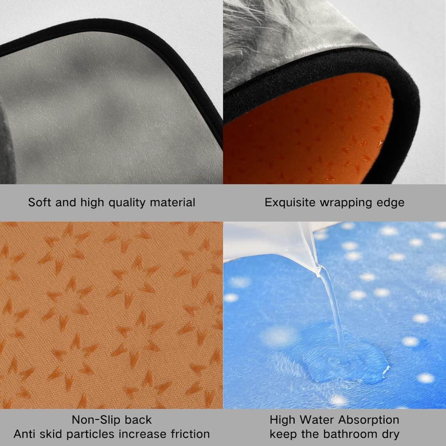 Hyjoy Kitchen Rugs 2 Piece Waterproof Non Slip Kitchen Mat Highland Cow Kitchen Rug Set for Sink Office Kitchen Cafe, 19.7