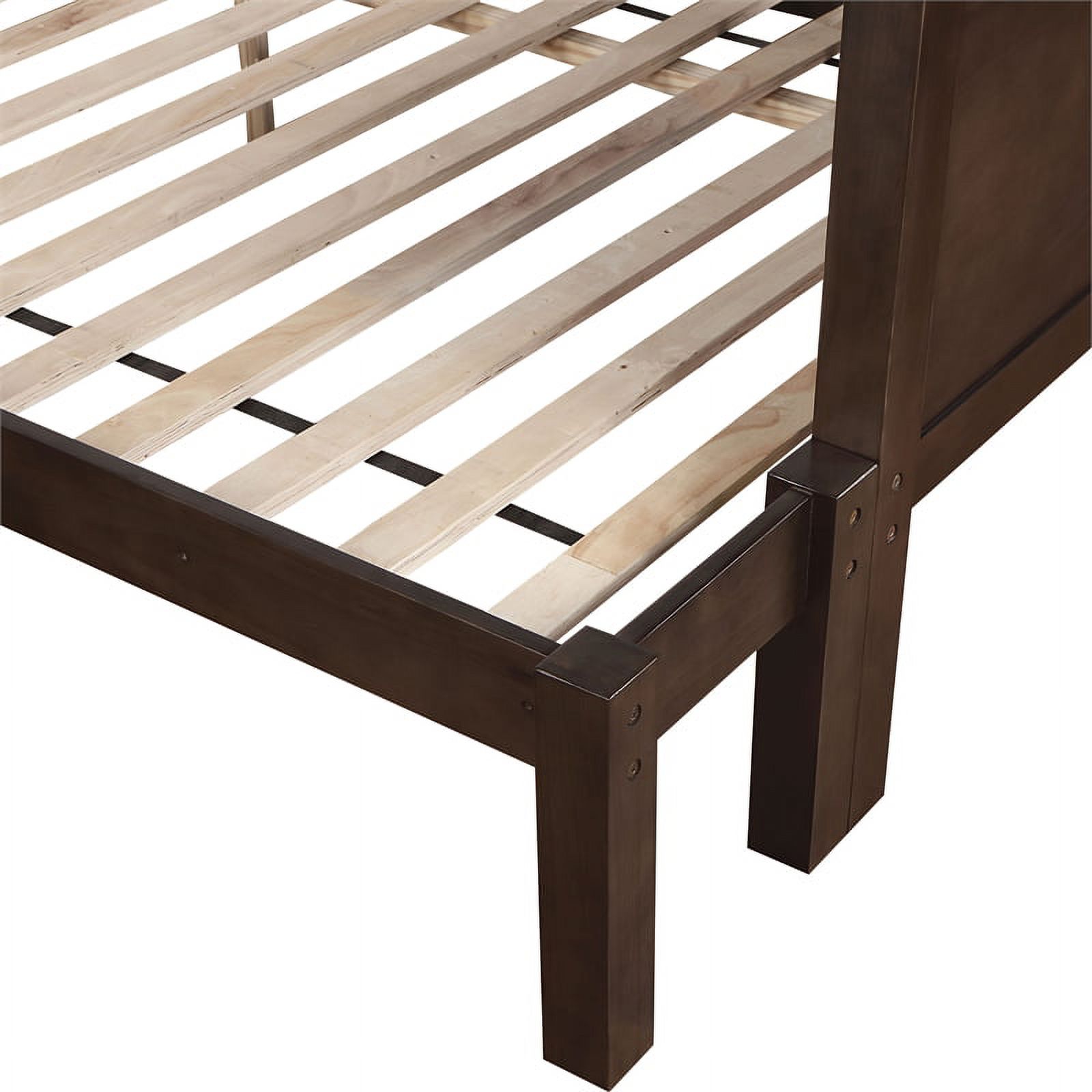 Furniture of America Tam Transitional Wood Twin over Full Bunk Bed in Walnut