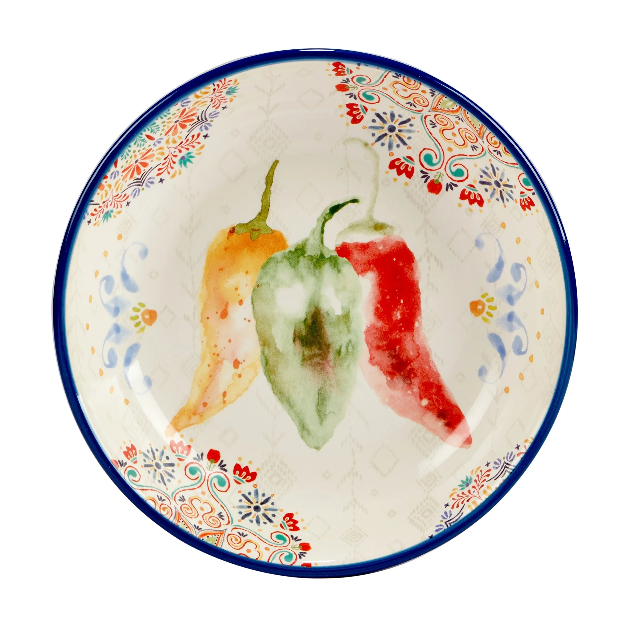 Certified International  Sweet and Spicy 40 oz. Soup/Cereal Bowls, Set of 4 - 9