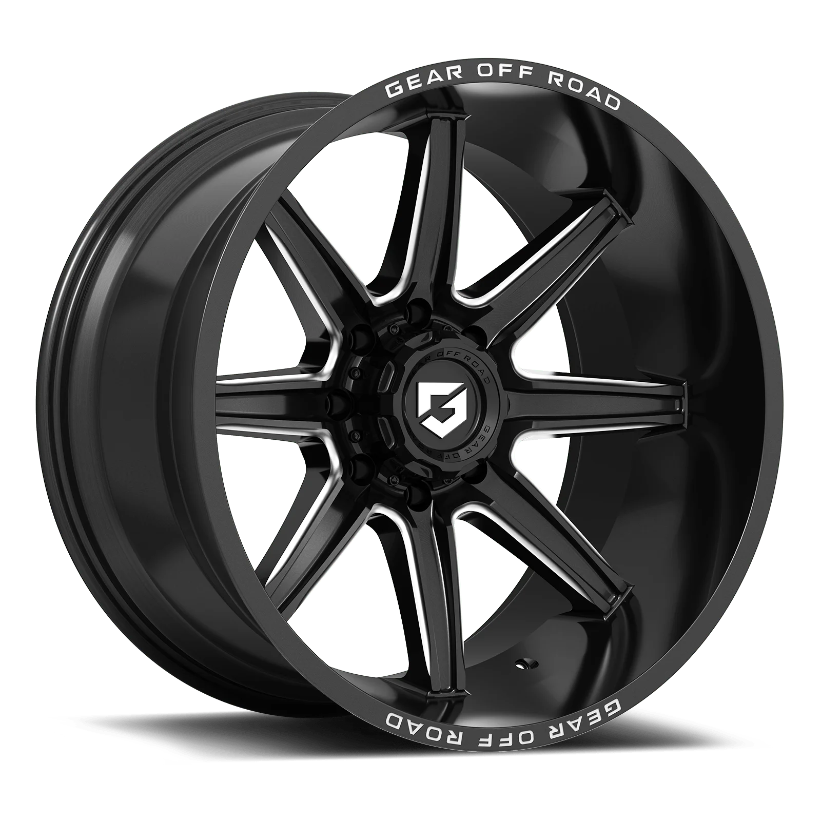 Gear Off Road 765BM 765BM-2126844 20X12 6X135 / 6X5.50 (-44) G/A 765BM (HB 106.2) Gloss Black with Milled Accents & Lip Logo A260835