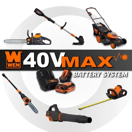 WEN 40V Max Lithium-Ion 480 CFM Brushless Leaf Blower with 2Ah Battery & Charger