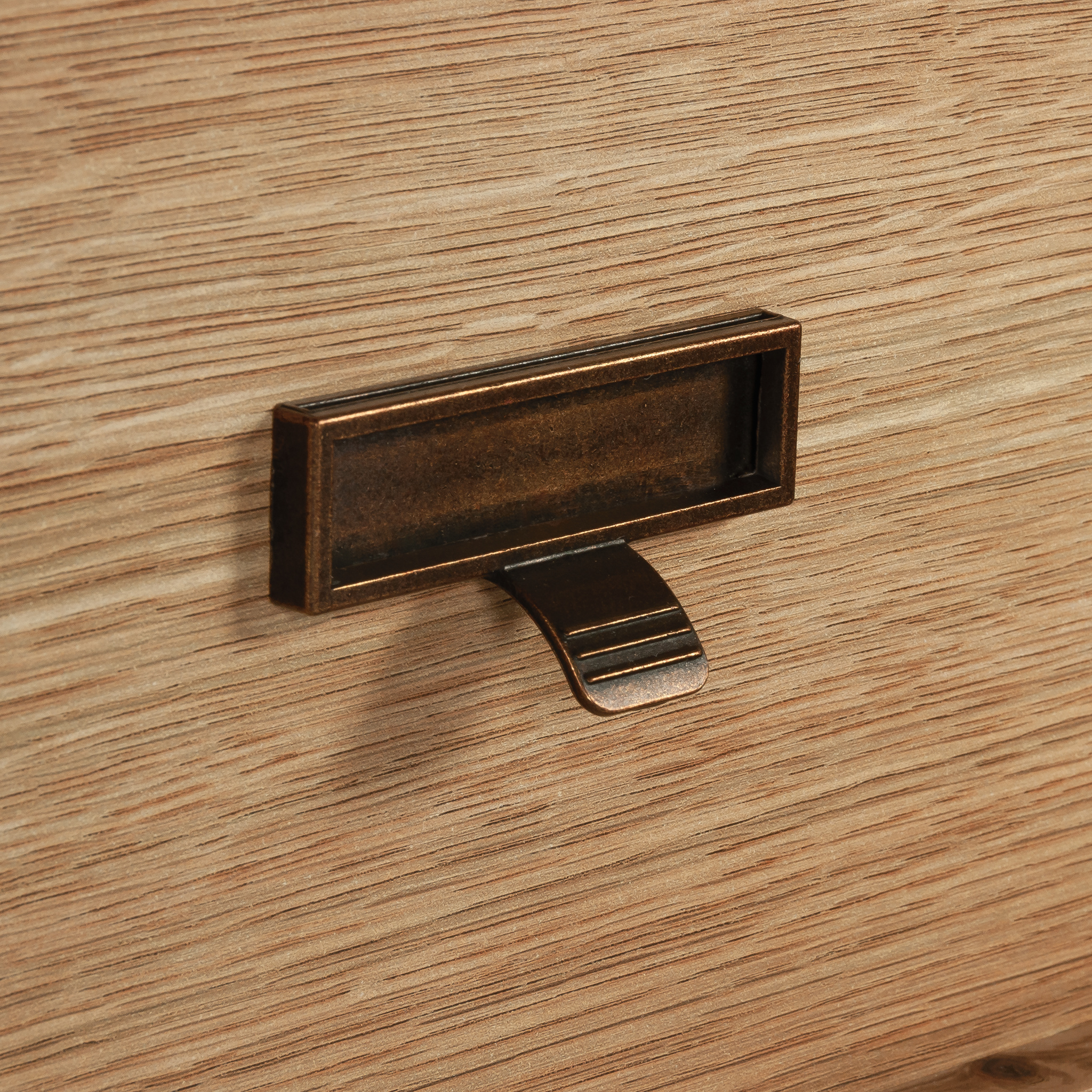 Sauder Trestle 6-Drawer Bedroom Dresser in Timber Oak, Timber Oak Finish