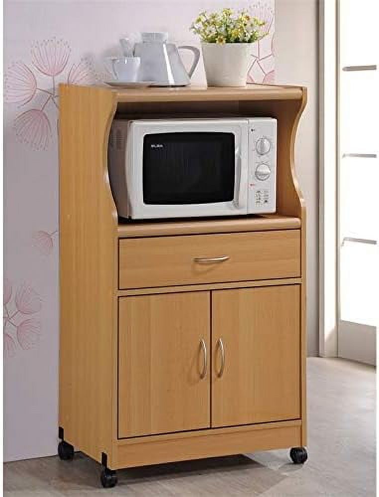 Microwave Kitchen Cart In Beech