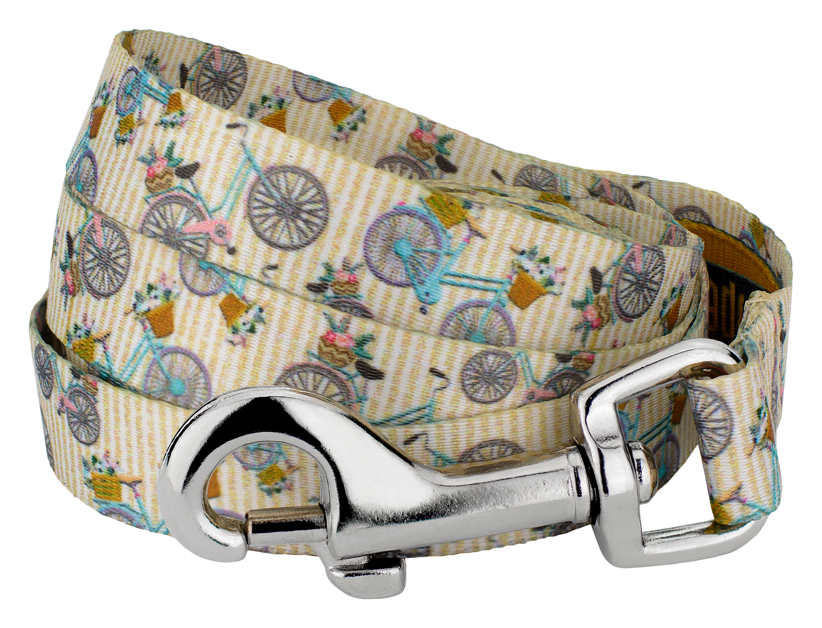 Country Brook Petz® 1/2 inch Vintage Bicycles Dog Leash, 6 Foot