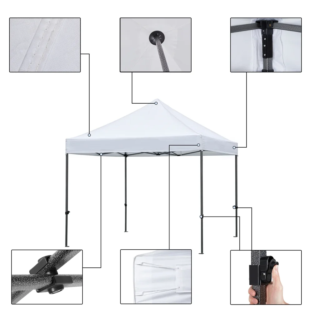 Yaheetech 10x10ft Pop Up Canopy Tent with Wheeled Carry Bag, White